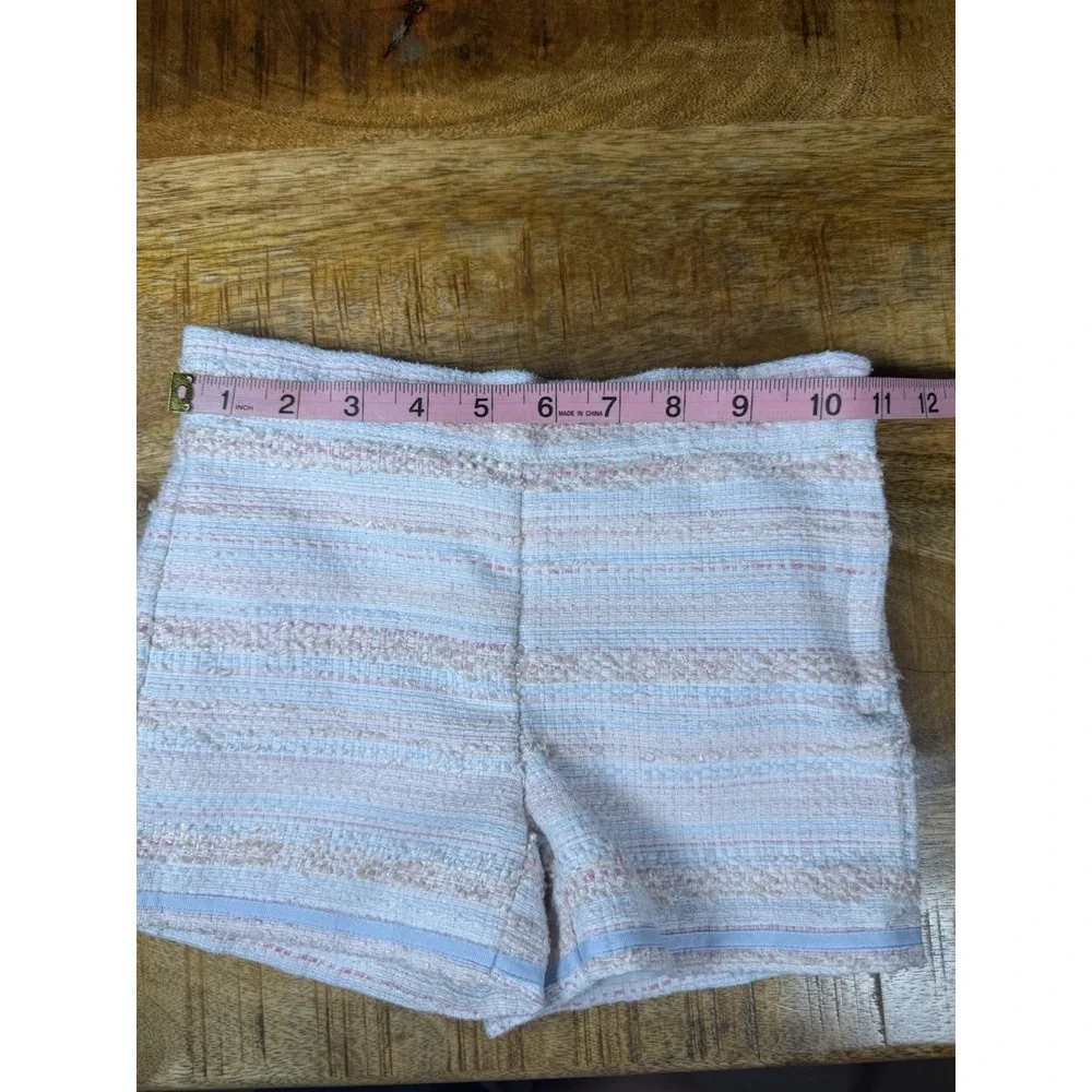 Janie and Jack Girls Boucle Tweed Shorts Size 5 Pink Blue Lined Dressy